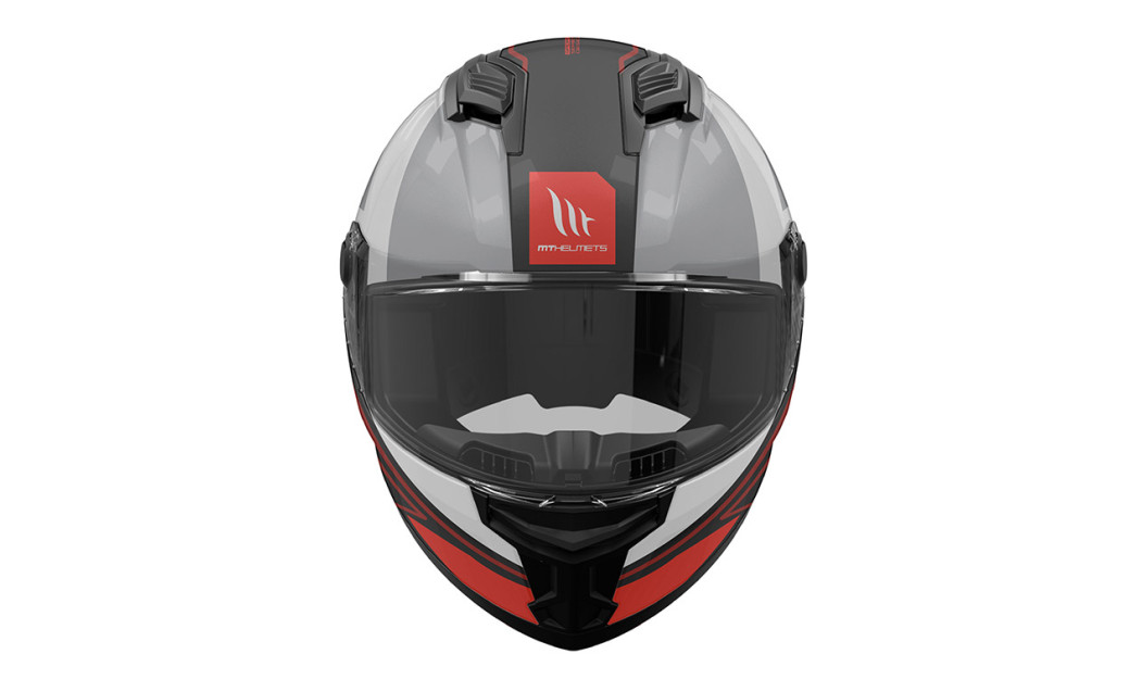 MT STINGER 2 POUN B5 ΚΡΑΝΟΣ FULL FACE GREY/ RED MATT
