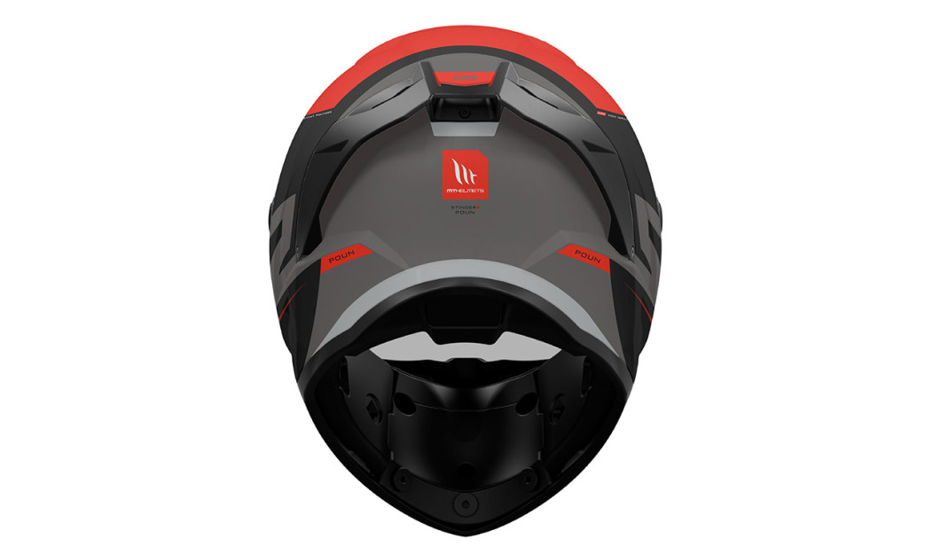 MT STINGER 2 POUN B5 ΚΡΑΝΟΣ FULL FACE GREY/ RED MATT