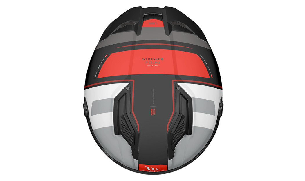 MT STINGER 2 POUN B5 ΚΡΑΝΟΣ FULL FACE GREY/ RED MATT