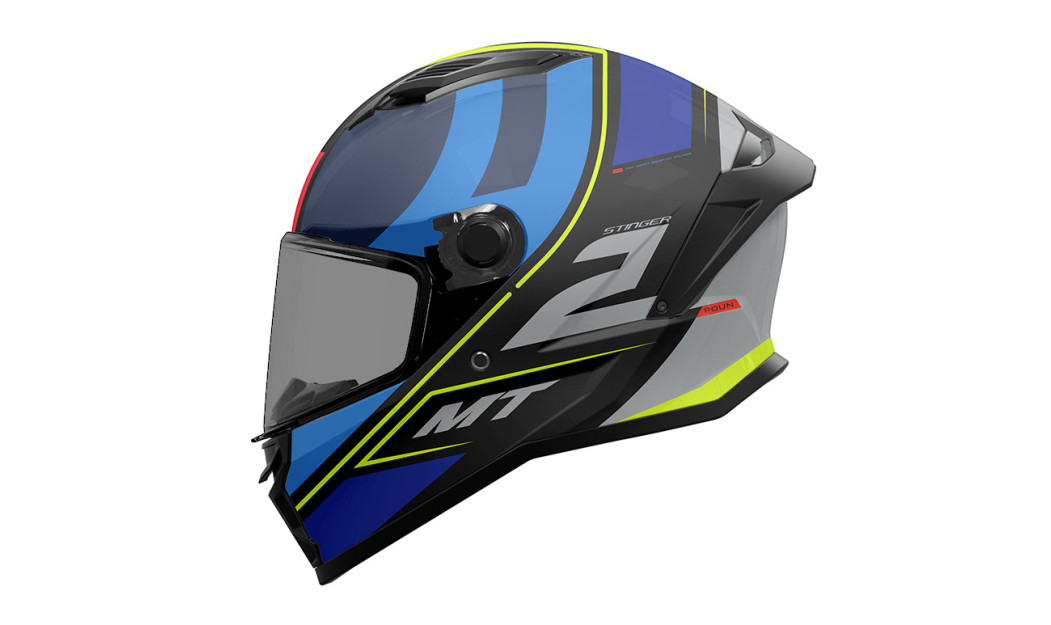 MT STINGER 2 POUN B6 ΚΡΑΝΟΣ FULL FACE BLACK/ BLUE MATT