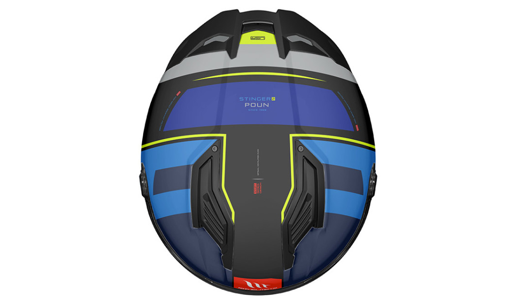 MT STINGER 2 POUN B6 ΚΡΑΝΟΣ FULL FACE BLACK/ BLUE MATT
