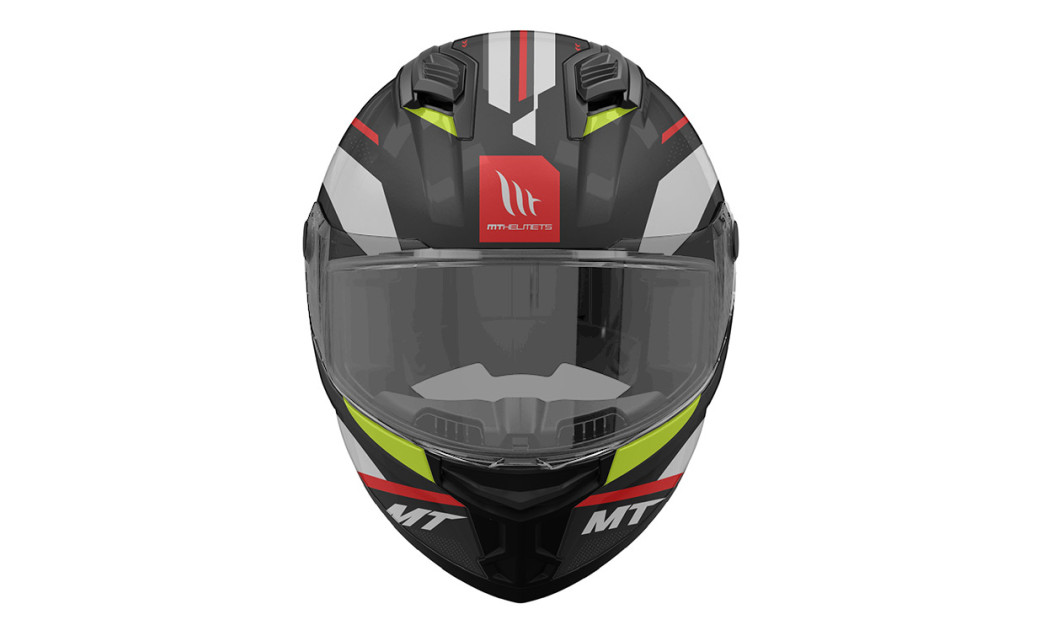MT STINGER 2 CHESTE C0 ΚΡΑΝΟΣ FULL FACE BLACK/ WHITE/ FLUO MATT