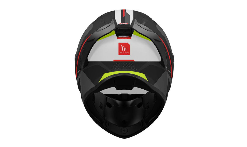 MT STINGER 2 CHESTE C0 ΚΡΑΝΟΣ FULL FACE BLACK/ WHITE/ FLUO MATT