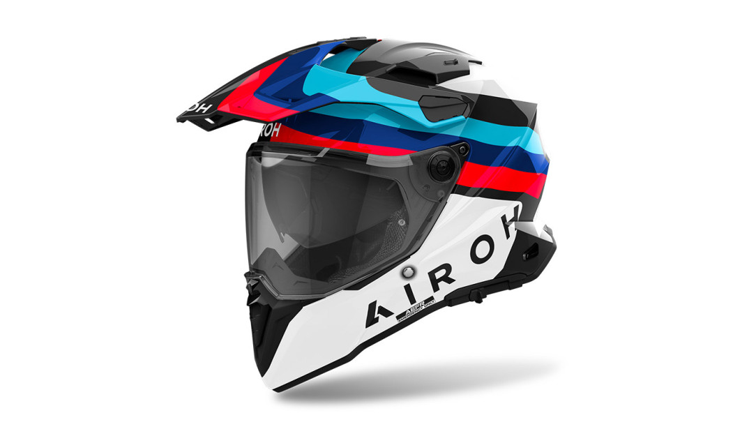 AIROH COMMANDER II DOOM ΚΡΑΝΟΣ FULL FACE ENDURO GLOSS BLACK RED BLUE