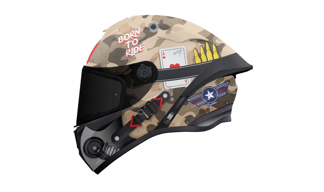 MT TARGO S ΚΡΑΝΟΣ FULL FACE PATTON A2 MATT BEIGE
