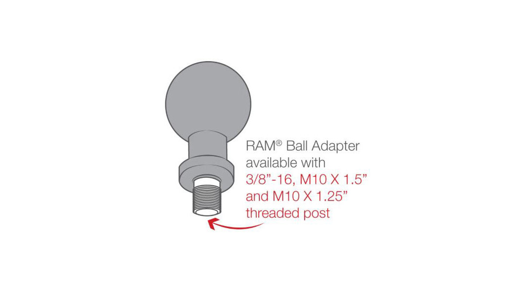 ΒΑΣΗ ΣΤΗΡΙΞΗΣ RAM-B-349U ΜΠΙΛΙΑ M10-1.25 