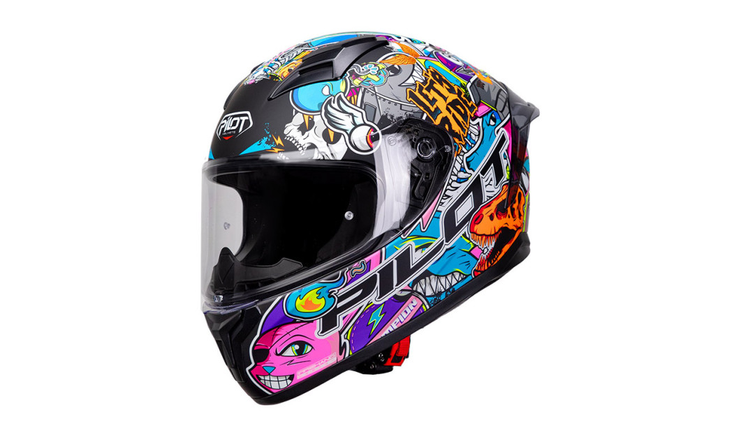 PILOT FLEX STREETBOMB ΚΡΑΝΟΣ FULL FACE ΜΑΥΡΟ/ ΚΟΚΚΙΝΟ