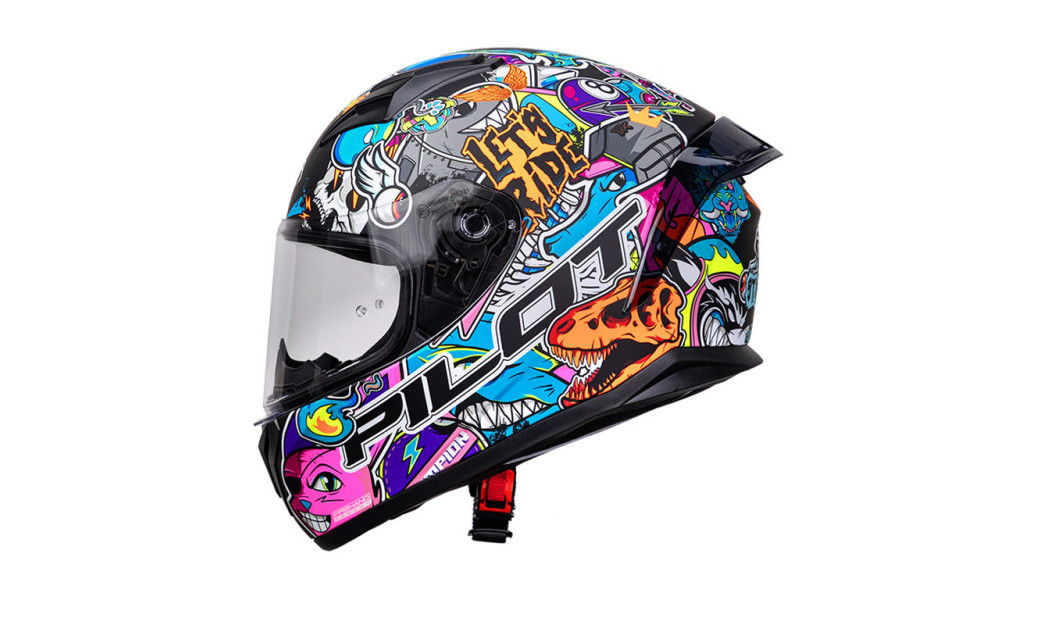 PILOT FLEX STREETBOMB ΚΡΑΝΟΣ FULL FACE ΜΑΥΡΟ/ ΚΟΚΚΙΝΟ