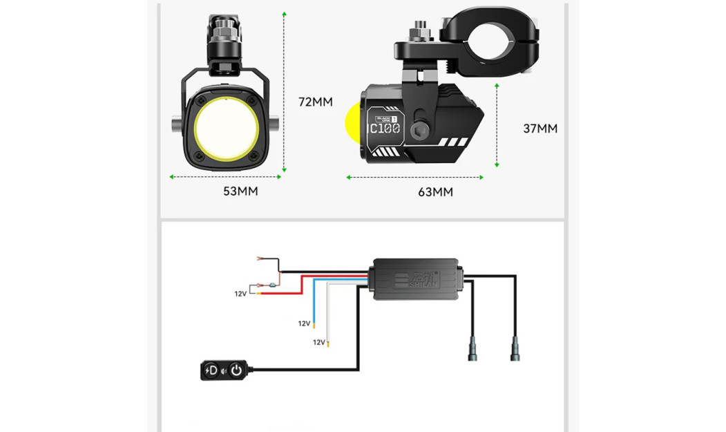 BLACK ONE C100 ΠΡΟΒΟΛΑΚΙΑ ΜΗΧΑΝΗΣ ΑΛΟΥΜΙΝΙΟΥ 60W