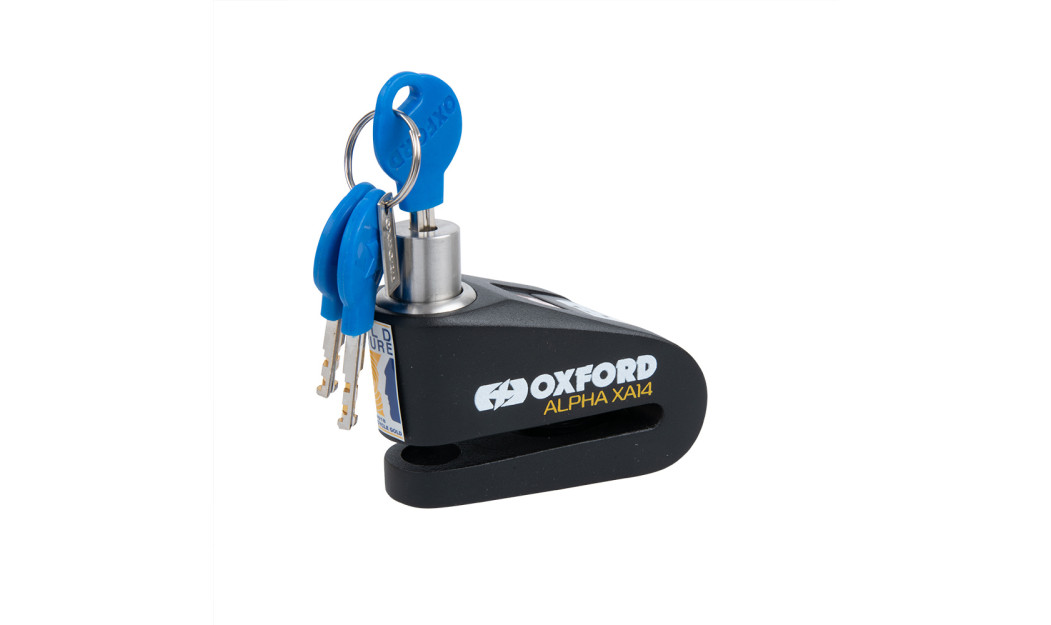 OXFORD ALPHA XA14 ALARM DISC LOCK ΚΛΕΙΔΑΡΙΑ ΔΙΣΚΟΦΡΕΝΟΥ LK218 14MM BLACK