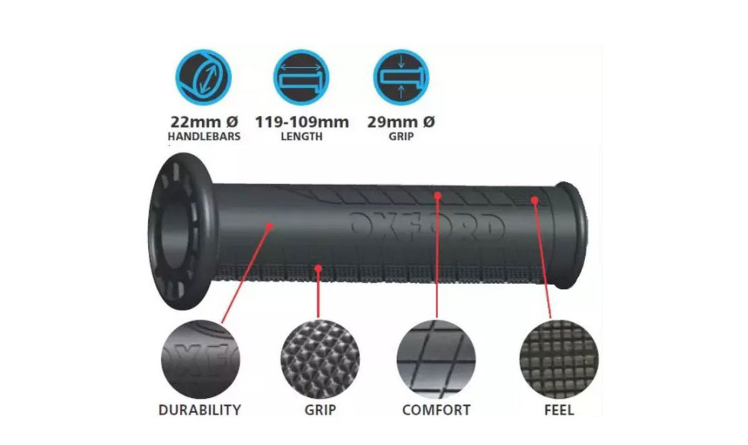 OXFORD TOURING HANDLEBAR GRIPS (PAIR) OF641M