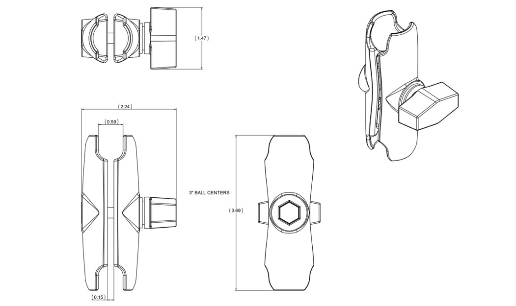 RAM-B-201U ΒΡΑΧΙΟΝΑΣ 9CM
