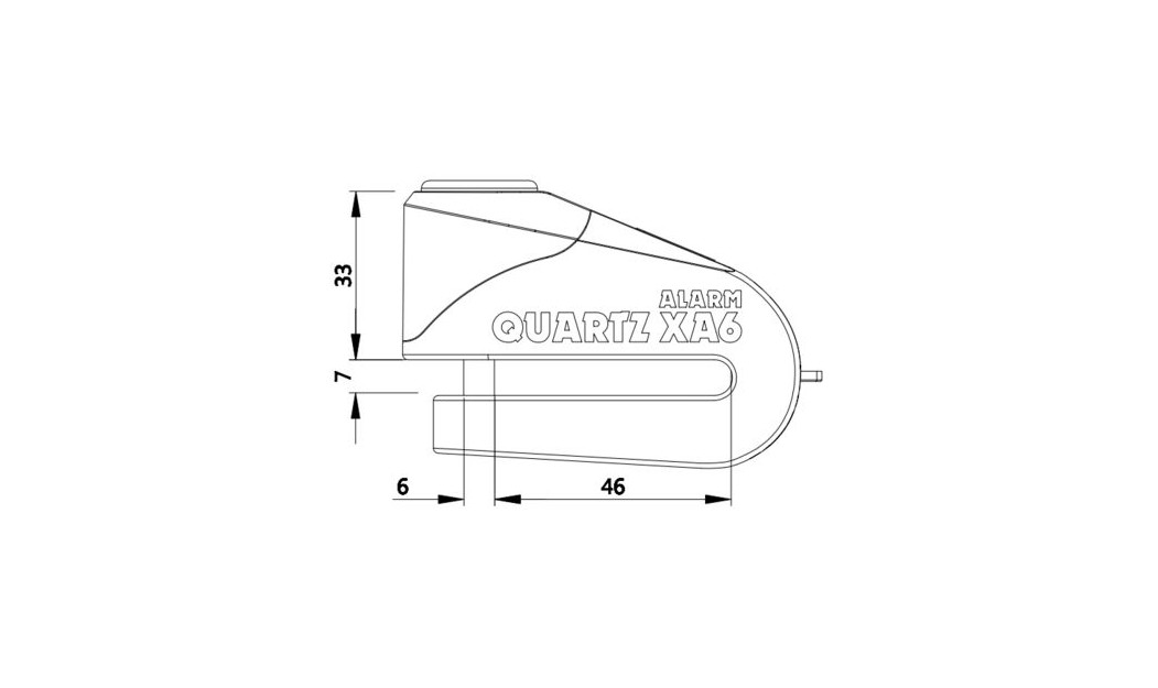 OXFORD QUARTZ XA6 ALARM DISC LOCK KΛΕΙΔΑΡΙΑ ΔΙΣΚΟΦΡΕΝΟΥ LK215 6MM