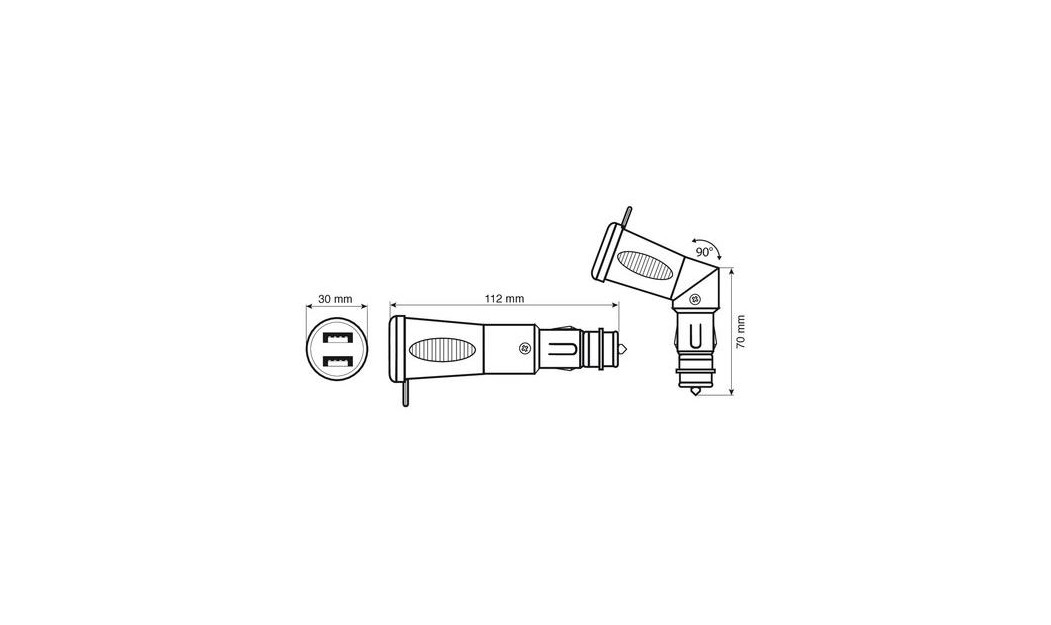 LAMPA USB PLUG IN EVO ΑΝΤΑΠΤΟΡΑΣ 