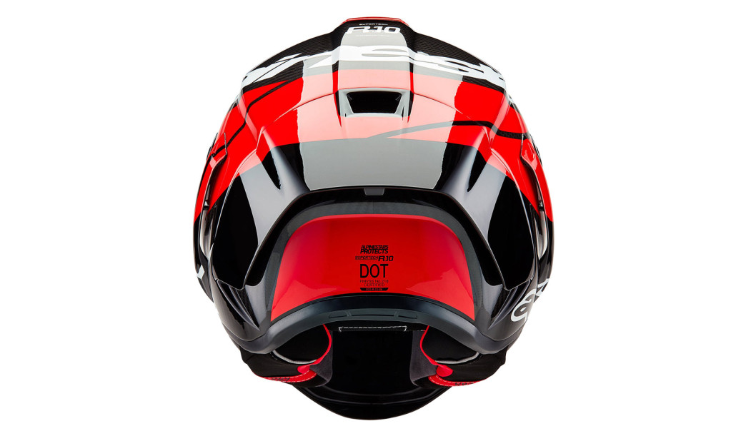 ALPINESTARS SUPERTECH ELEMENT R10 ΚΡΑΝΟΣ FULL FACE GLOSSY RED/CARBON/BLACK