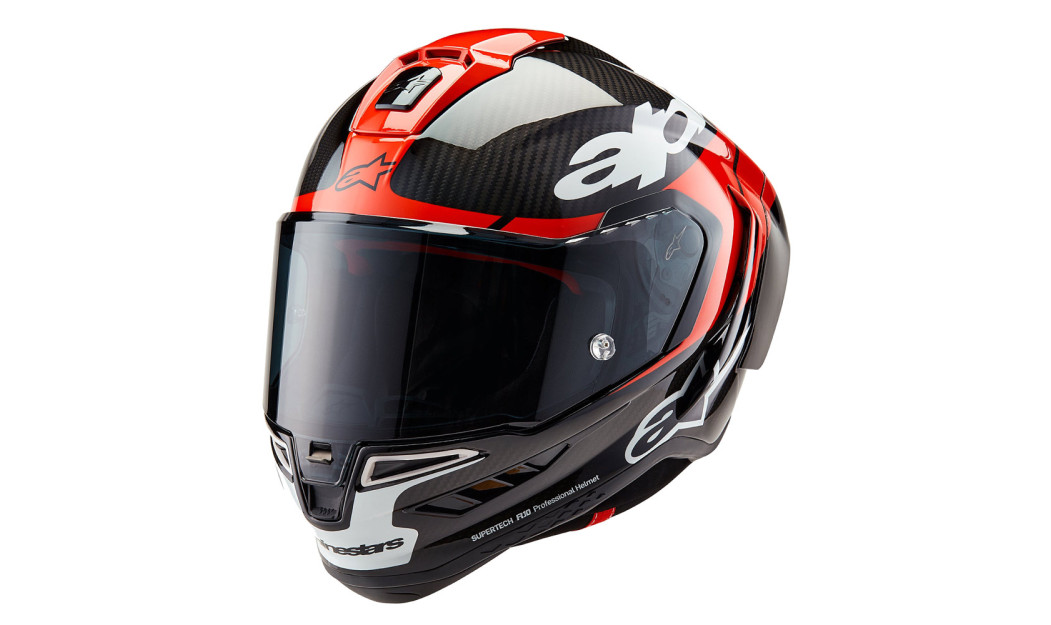 ALPINESTARS SUPERTECH ELEMENT R10 ΚΡΑΝΟΣ FULL FACE GLOSSY RED/CARBON/BLACK