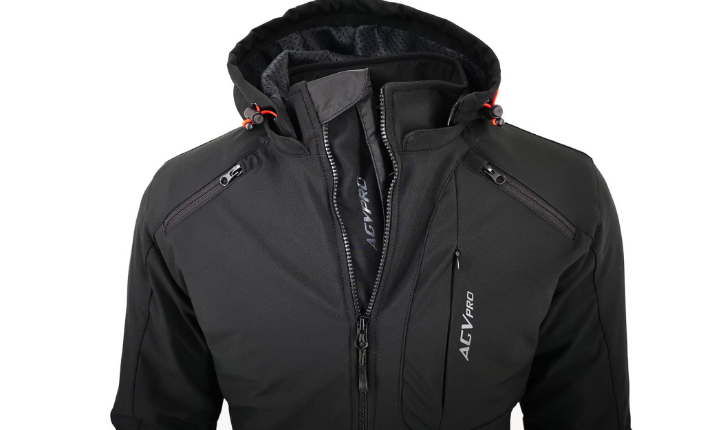AGVPRO URBANO-DR ΜΠΟΥΦΑΝ ΜΗΧΑΝΗΣ SOFT SHELL ΜΑΥΡΟ