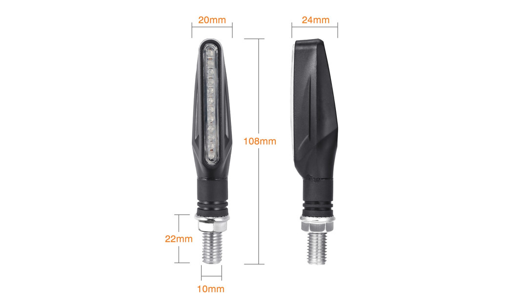 FALCON ΦΛΑΣ ΜΗΧΑΝΗΣ LED ΠΟΡΤΟΚΑΛΙ ΜΕ ΔΙΑΦΑΝΗ ΤΖΑΜΑΚΙ F75152B