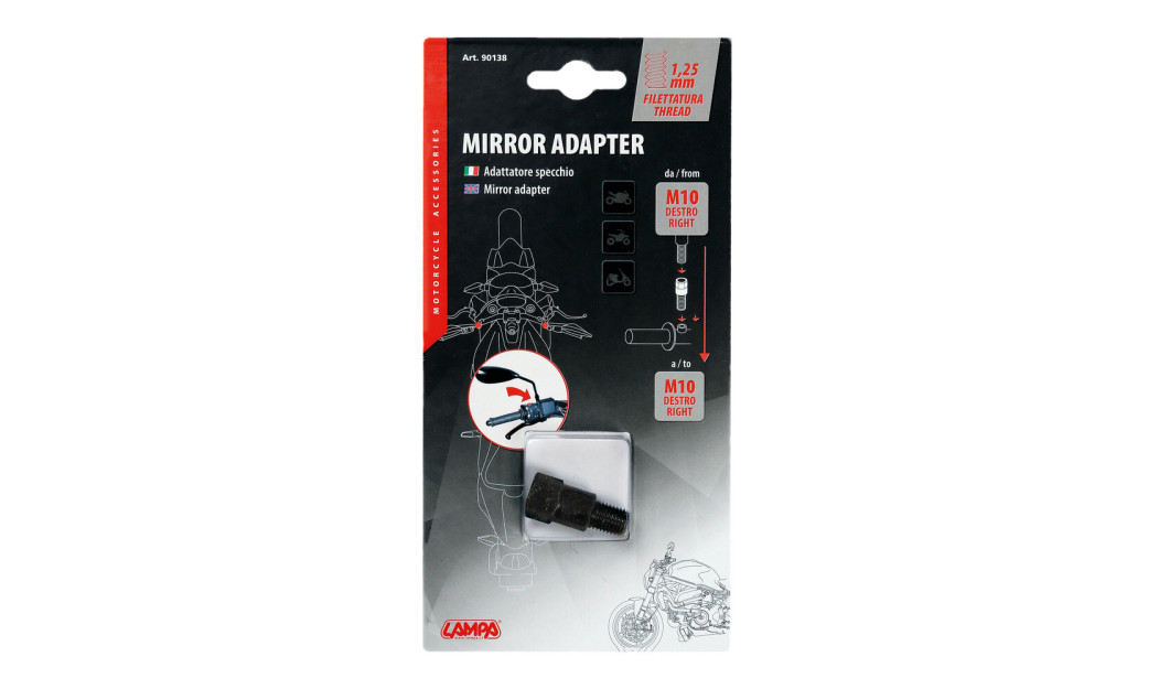 LAMPA ΑΝΤΑΠΤΟΡΑΣ ΚΑΘΡΕΠΤΩΝ Μ10 ΔΕΞΙ ΣΕ Μ10 ΔΕΞΙ