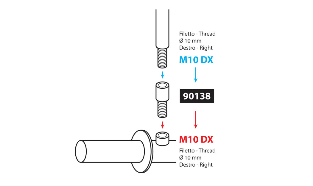 ΑΝΤΑΠΤΟΡΑΣ ΚΑΘΡΕΠΤΩΝ LAMPA 90138 Μ10 ΔΕΞΙ ΣΕ Μ10 ΔΕΞΙ