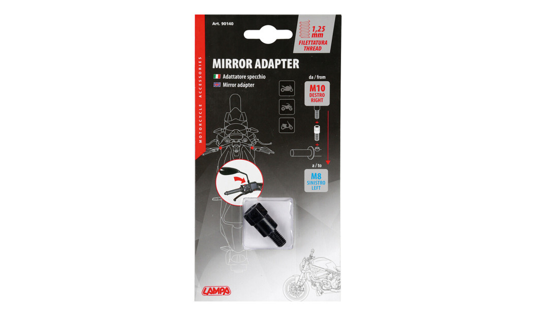 LAMPA ΑΝΤΑΠΤΟΡΑΣ ΚΑΘΡΕΠΤΩΝ Μ10 ΔΕΞΙ ΣΕ Μ8 ΑΡΙΣΤΕΡΟ