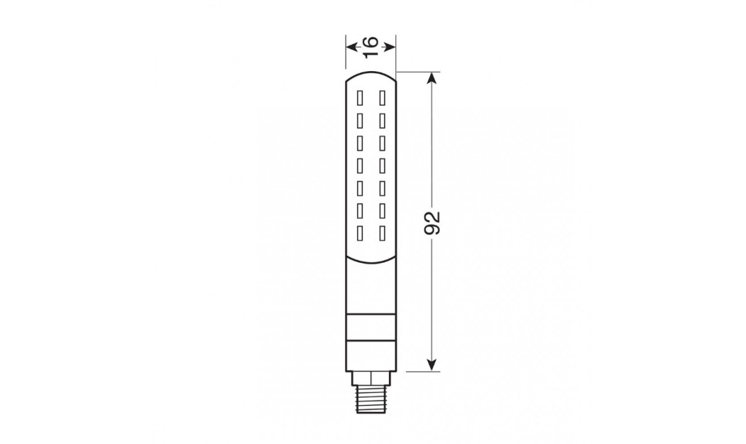 LAMPA LINE SQ ΕΜΠΡΟΣ ΦΛΑΣ ΜΗΧΑΝΗΣ 12V SMD LED  ΘΕΣΕΩΣ/ΦΛΑΣ 92 X 16 MM ΜΑΥΡΟ 