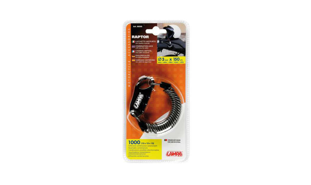 LAMPA RAPTOR ΚΛΕΙΔΑΡΙΑ ΚΡΑΝΟΥΣ ΜΕ ΣΠΙΡΑΛ 