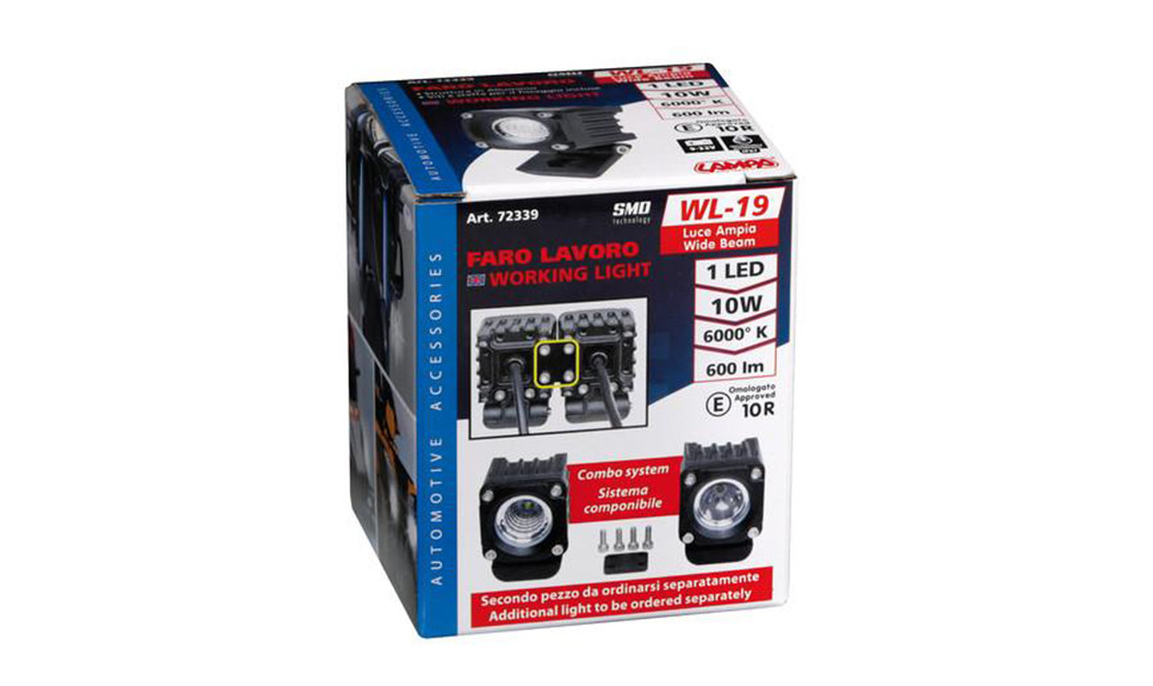 LAMPA WIDE BEAM WL-19 10W 9-32V ΠΡΟΒΟΛΕΑΣ ΜΗΧΑΝΗΣ LED 600 LM