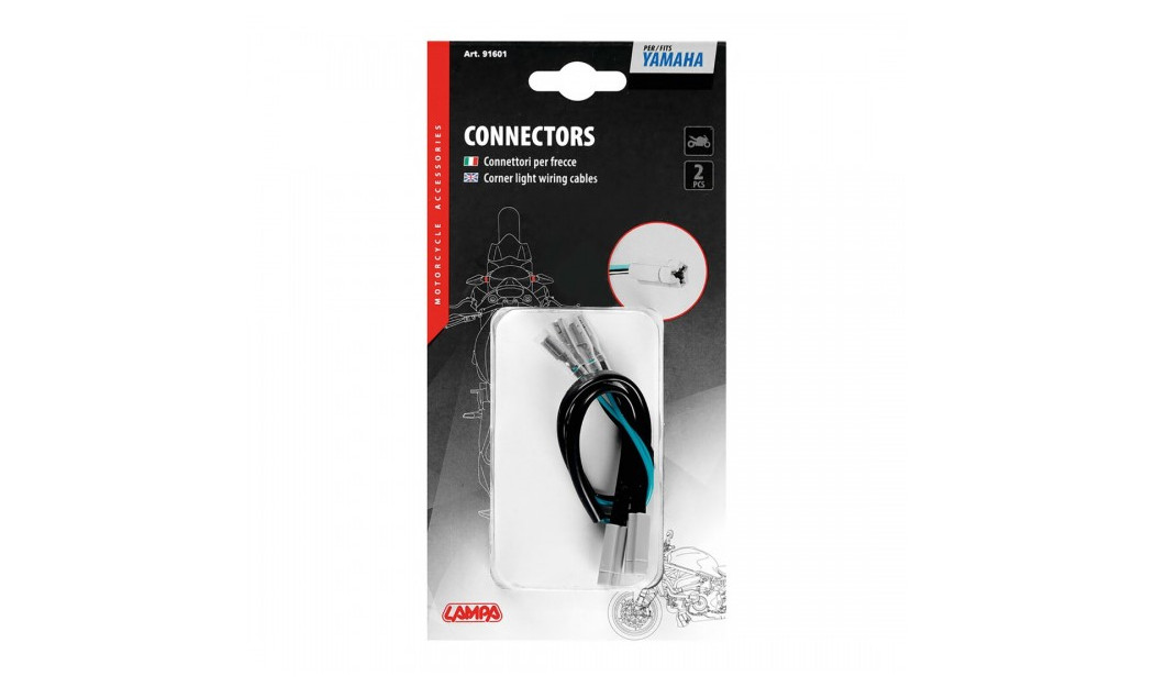 LAMPA ΚΑΛΩΔΙΩΣΗ ΓΙΑ ΣΥΝΔΕΣΗ LED ΦΛΑΣ YAMAHA 2ΤΕΜ.  