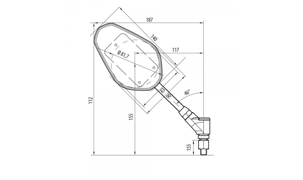 LAMPA TRIDENT ΚΑΘΡΕΠΤΕΣ ΜΗΧΑΝΗΣ M10X1,25