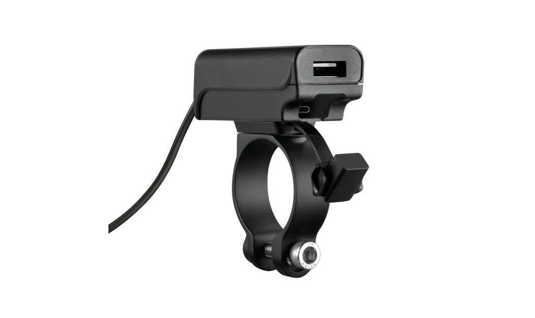 LAMPA X TREK OPTILINE MOTO ΦΟΡΤΙΣΤΗΣ USB TYPE A+C ΜΕ ΒΑΣΗ ΣΤΗΡΙΞΗΣ ΤΙΜΟΝΙΟΥ ΑΔΙΑΒΡΟΧΟΣ 12V 18W 22-32MM  
