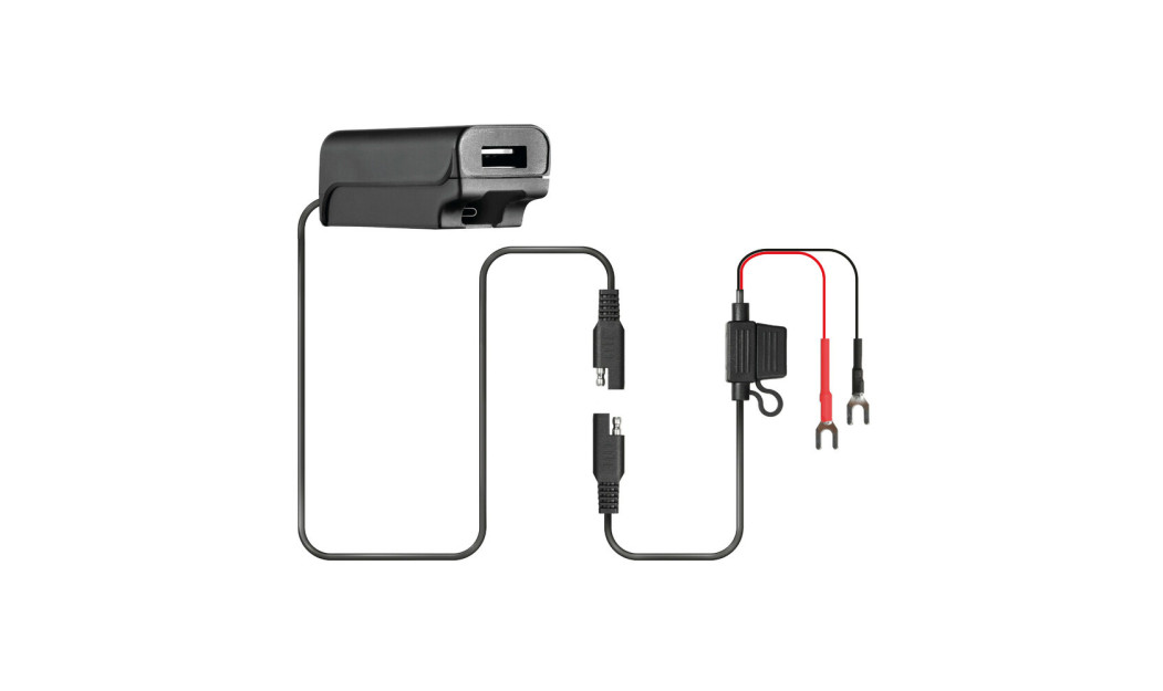 LAMPA X TREK OPTILINE MOTO ΦΟΡΤΙΣΤΗΣ USB TYPE A+C ΜΕ ΒΑΣΗ ΣΤΗΡΙΞΗΣ ΤΙΜΟΝΙΟΥ ΑΔΙΑΒΡΟΧΟΣ 12V 18W 22-32MM  