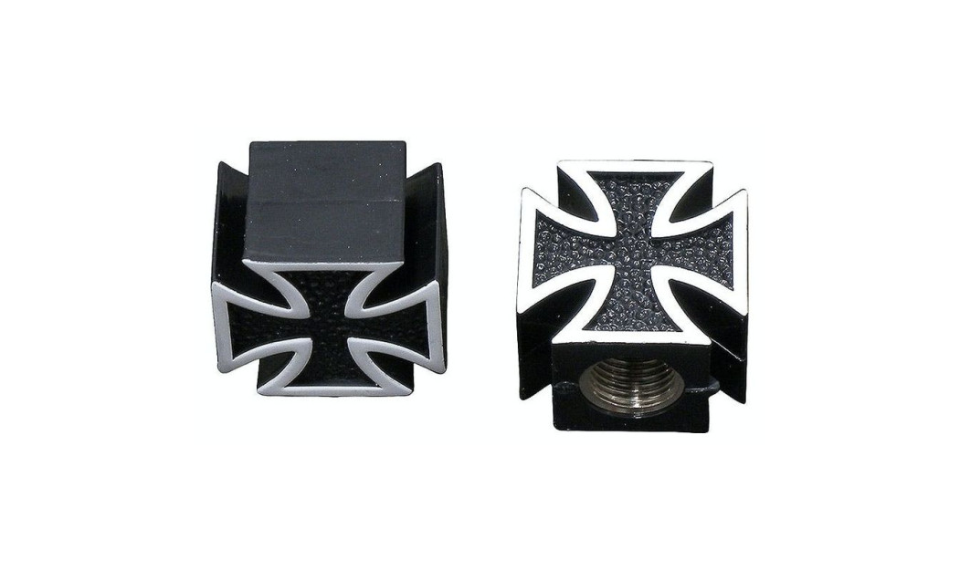 AGVPRO ΚΑΠΑΚΙΑ ΒΑΛΒΙΔΑΣ ΣΤΑΥΡΟΣ MALTESE CROSS 2 ΤΕΜ. ΜΑΥΡΑ