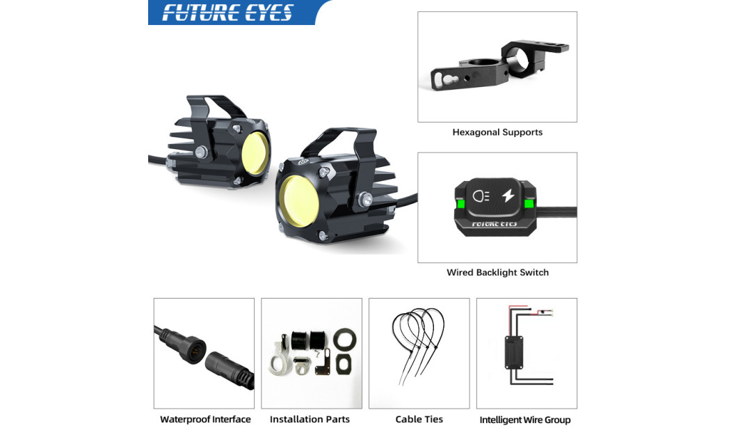 FUTURE EYES F150S LED 60W IP67 6000LM ΠΡΟΒΟΛΑΚΙΑ ΜΗΧΑΝΗΣ ΣΕΤ 