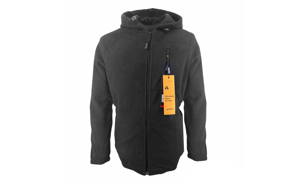 ΖΑΚΕΤΑ FLEECE AGVPRO POLAR GV-310 BLACK ΜΕ ΚΟΥΚΟΥΛΑ