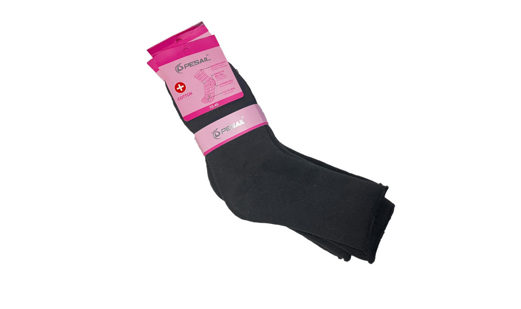 ΚΑΛΤΣΕΣ ΓΥΝΑΙΚΕΙΕΣ  ΧΩΡΙΣ ΛΑΣΤΙΧΟ THERAPY SOCKS 3 ΤΕΜ ΜΑΥΡΕΣ SIZE 36-40