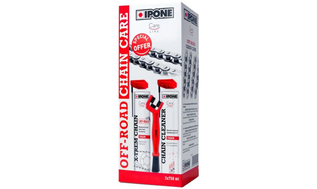 IPONE OFF ROAD CHAIN CARE ΣΕΤ ΚΑΘΑΡΙΣΜΟΥ ΑΛΥΣΙΔΑΣ 750ML