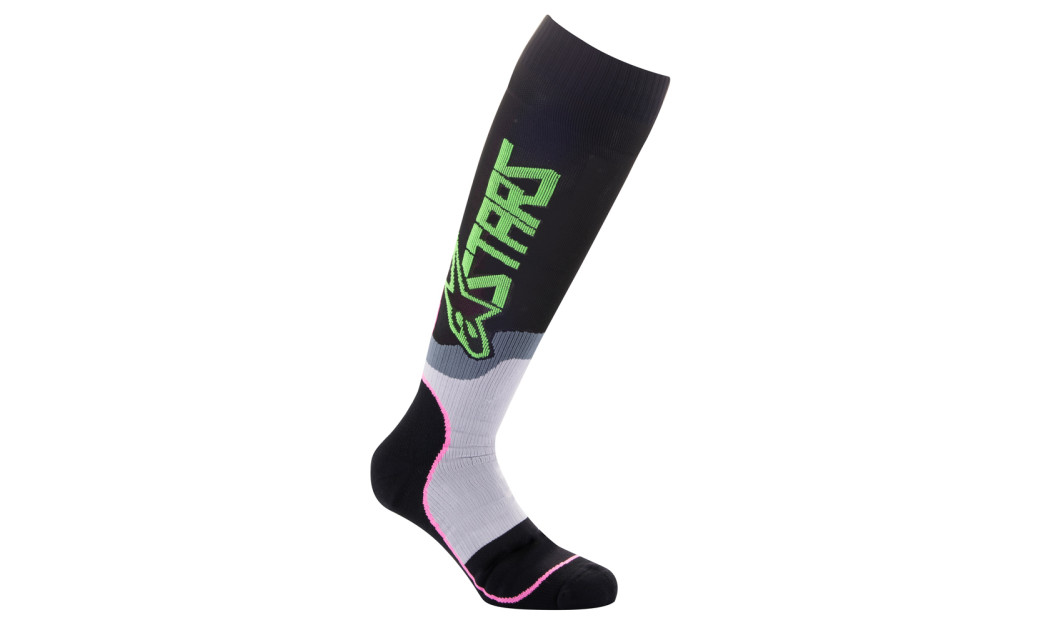 MX ALPINESTARS PLUS-2 ΙΣΟΘΕΡΜΙΚΕΣ ΚΑΛΤΣΕΣ  BLACK/ GREEN/ NEON PINK FLUO