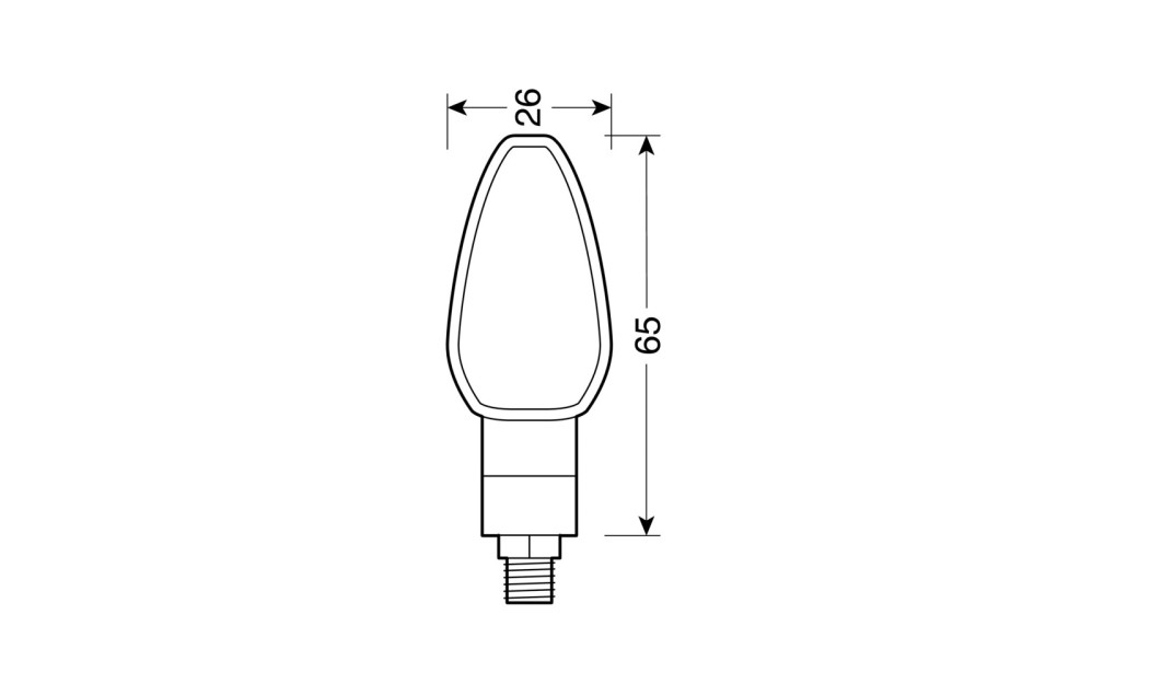 AGVPRO LUM-225 ΦΛΑΣ ΜΗΧΑΝΗΣ LED (65 x 28 mm) ΜΑΥΡΟ ΜΕ ΔΙΑΦΑΝΗ ΤΖΑΜΑΚΙ 