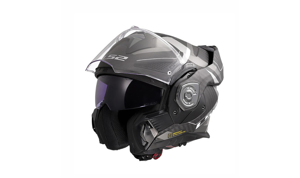 LS2 FF901 ADVANT X CARBON HORIZON ΚΡΑΝΟΣ FLIP UP MATT TITANIUM