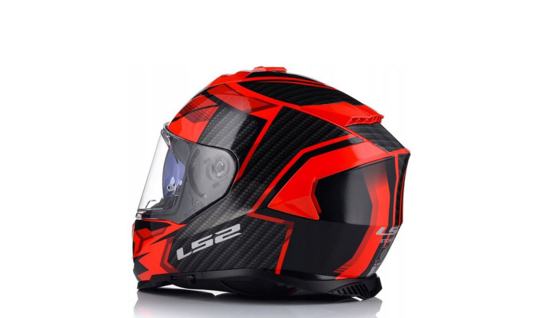 ΚΡΑΝΟΣ LS2 FF800 STORM II TRACKER GLOSS BLACK RED