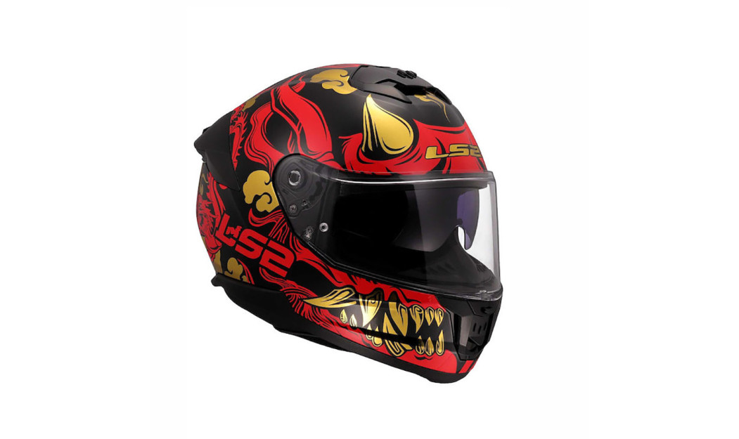 LS2 STREAM II FF808 DRAKO ΚΡΑΝΟΣ FULL FACE BLACK RED 