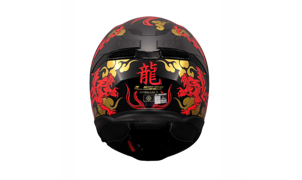 LS2 STREAM II FF808 DRAKO ΚΡΑΝΟΣ FULL FACE BLACK RED 