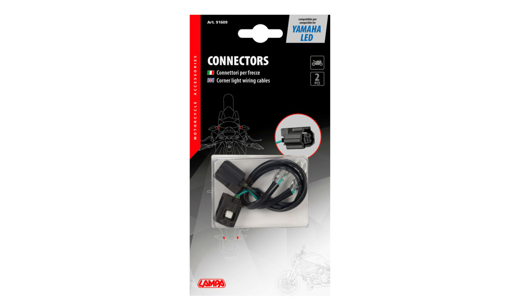 LAMPA ΚΑΛΩΔΙΩΣΗ ΓΙΑ ΣΥΝΔΕΣΗ LED ΦΛΑΣ YAMAHA 2 2ΤΕΜ. 