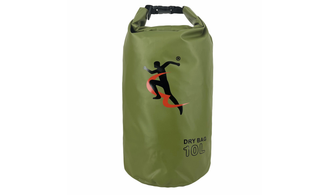 MCAN DRY BAG ΑΔΙΑΒΡΟΧΟΣ ΣΑΚΟΣ ΜΕ ΛΟΥΡΙ ΩΜΟΥ 10L ΠΡΑΣΙΝΟΣ