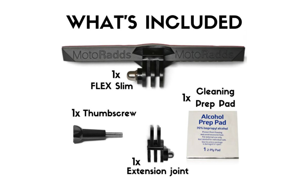 MOTORADDS FLEX SLIM ΕΛΑΣΤΙΚΗ ΒΑΣΗ ΣΤΗΡΙΞΗΣ ΚΡΑΝΟΥΣ ΓΙΑ ΚΑΜΕΡΑ GOPRO/ INSTA360/ ACTIONCAM 