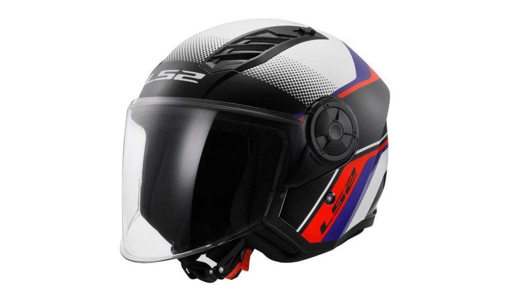 LS2 AIRFLOW II OF616 ΚΡΑΝΟΣ JET RUSH WHITE/BLUE/RED