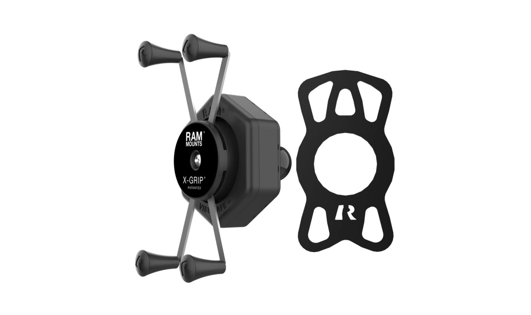 RAM MOUNTS ΣΕΤ ΔΑΓΚΑΝΑ ΣΤΗΡΙΞΗΣ ΚΙΝΗΤΟΥ ΜΕ ΑΝΤΑΠΤΟΡΑ ΜΠΙΛΙΑ UNIVERSAL ΚΑΙ ΑΝΤΙΚΡΑΔΑΣΜΙΚΟ RAM X-GRIP VIBE-SAFE