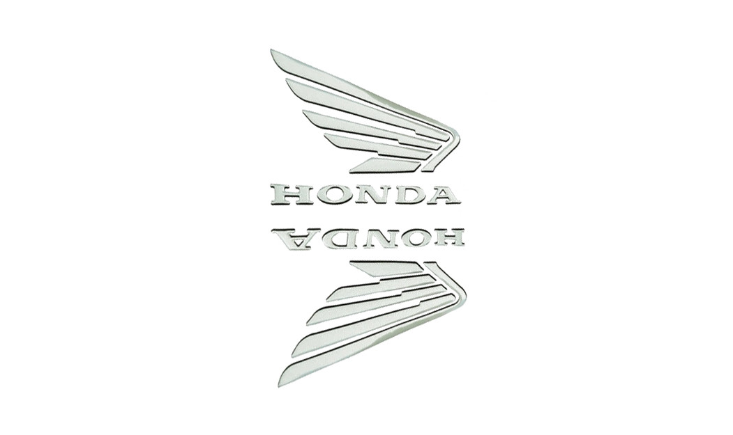 HONDA ΑΥΤΟΚΟΛΛΗΤΟ ΣΗΜΑ 3D 2 ΤΕΜΑΧΙΑ SILVER 