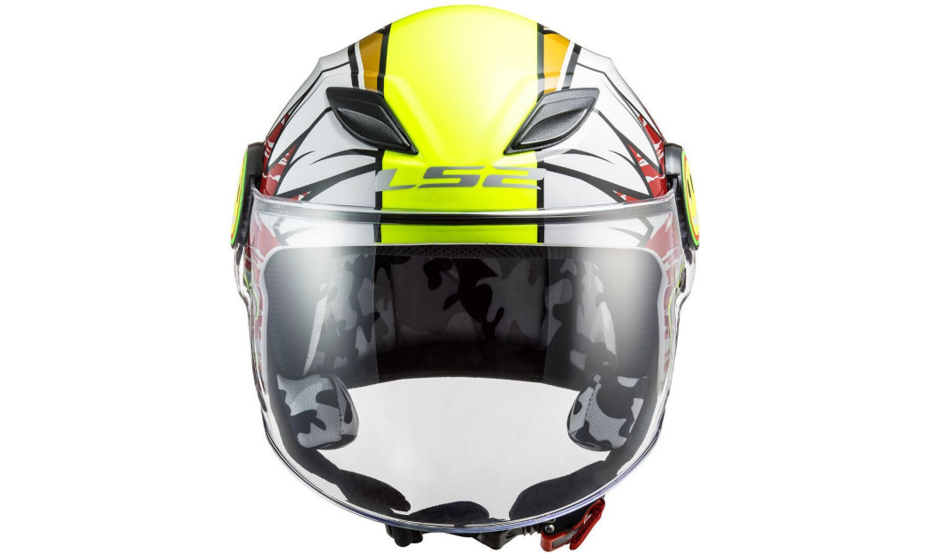  LS2 OF602 CRUNCH JUNIOR FUNNY ΠΑΙΔΙΚΟ ΚΡΑΝΟΣ JET WHITE HI-VIS YELLOW